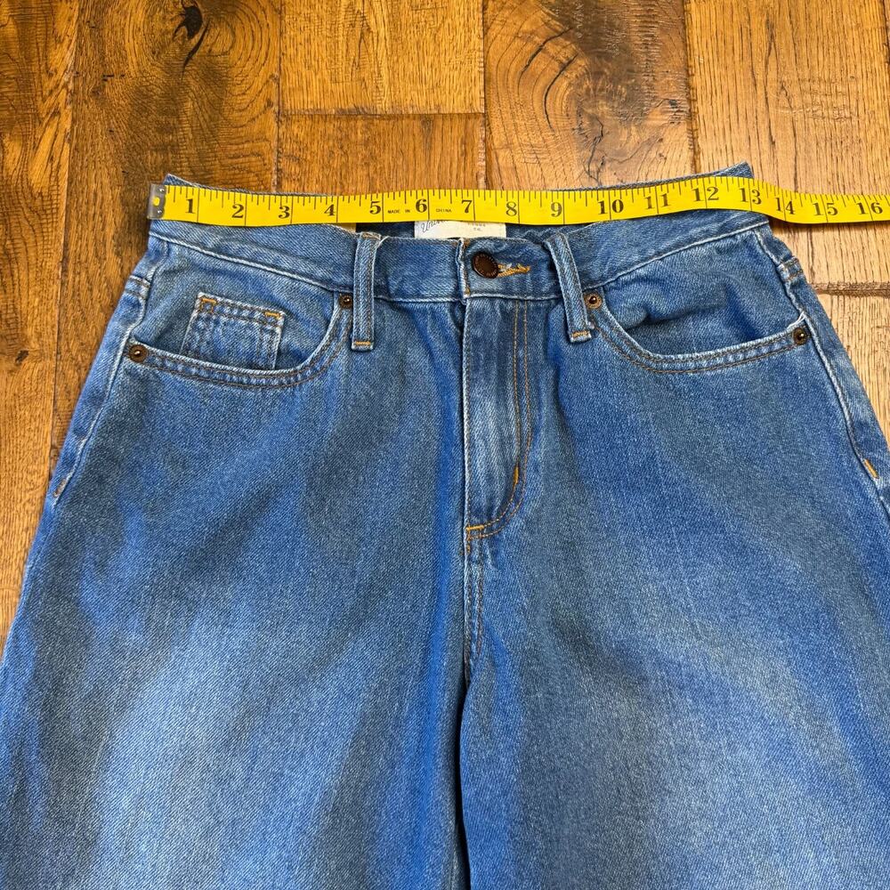 Universal Thread Relaxed Wide-Leg Jeans Med Wash and Rise Womens Sz 0/25R - Picture 4 of 7